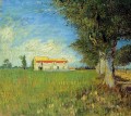 Farmhouse in a Wheat Field Vincent van Gogh